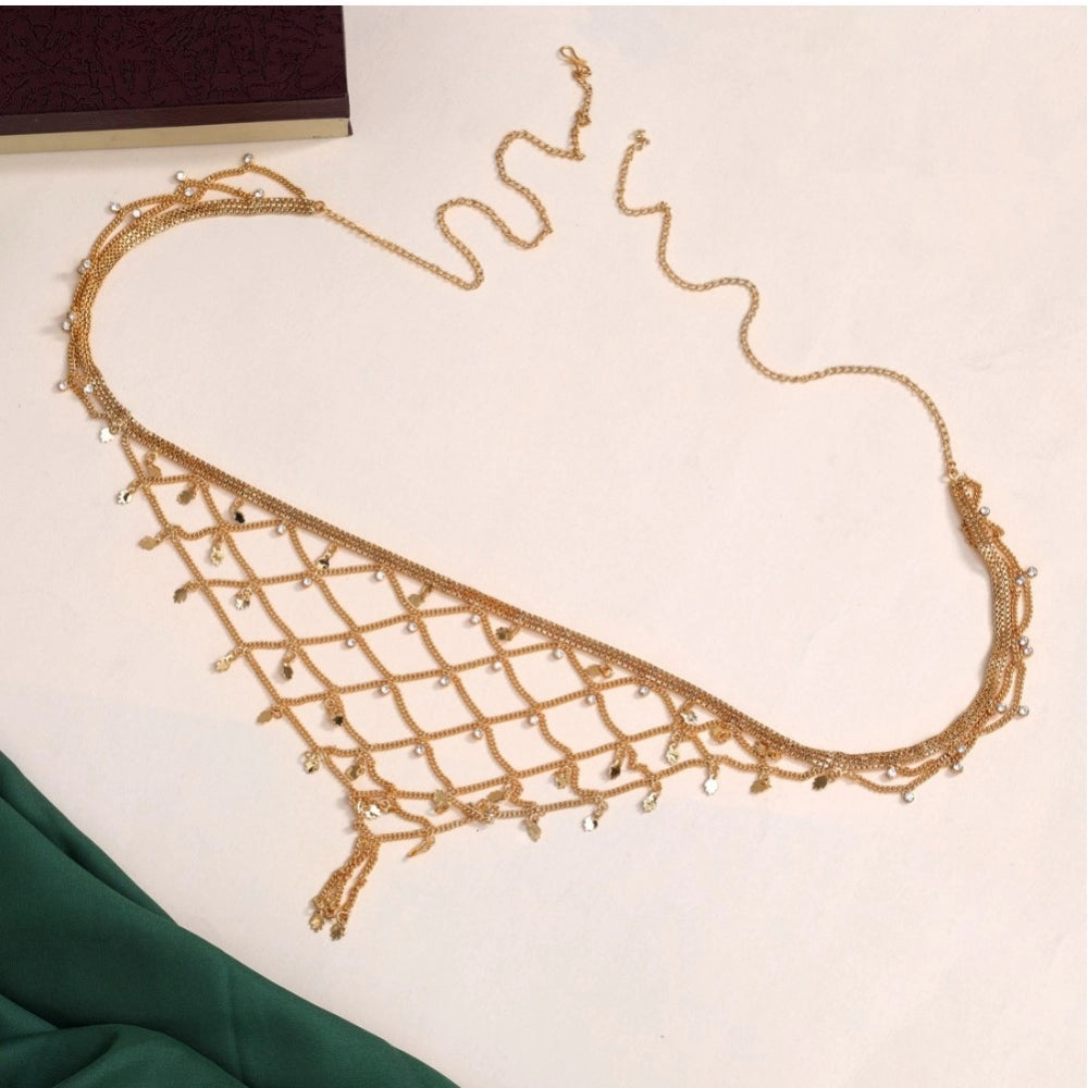 Women's Gold Plated Kamarband Waist Belt For Women//Girls Adjustable Chain