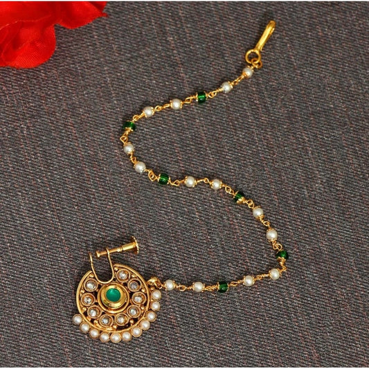Women's Green Color Nose Nath
