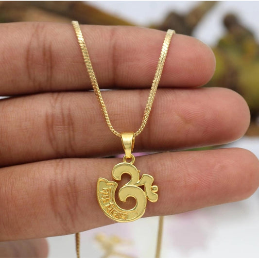 Women's Gold Color Om Temple Locket