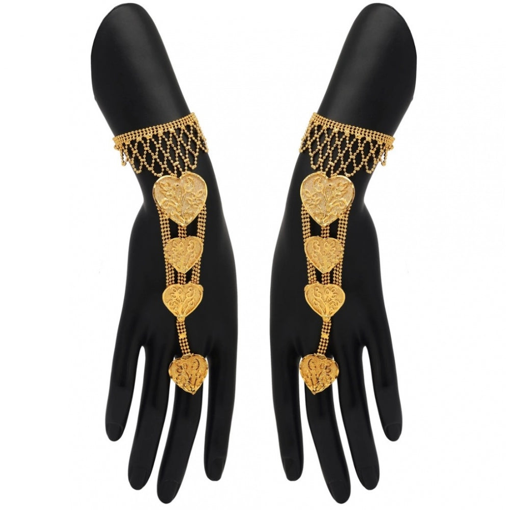 Women's Gold Plated Hathphool Adjustable Chain