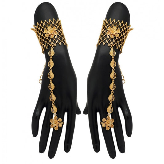 Women's Gold Plated Hathphool Adjustable Chain
