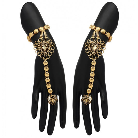 Women's Gold Plated Hathphool Adjustable Chain
