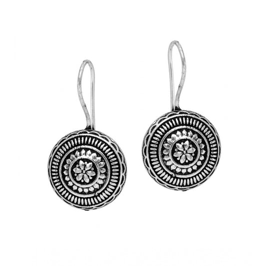Women's Oxidised Silver Tone Fashion Earrings Studs