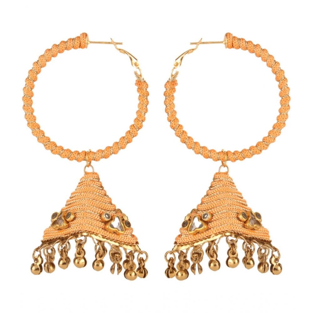 Women's Rose Gold Plated Alloy Earrings (White)