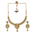 Generic Women's Rose Gold Plated Alloy Necklace &amp; Earings Set (Gold)