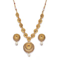 Generic Women's Rose Gold Plated Alloy Necklace &amp; Earings Set (Gold)