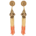 Generic Women's Rose Gold Plated Alloy Earrings (Multicolor)