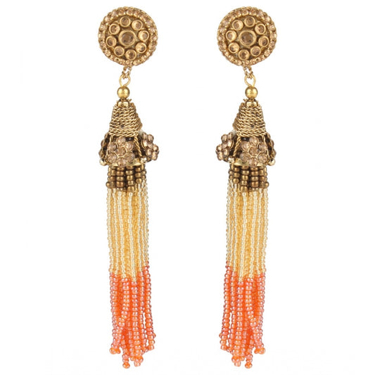 Women's Rose Gold Plated Alloy Earrings (Multicolor)