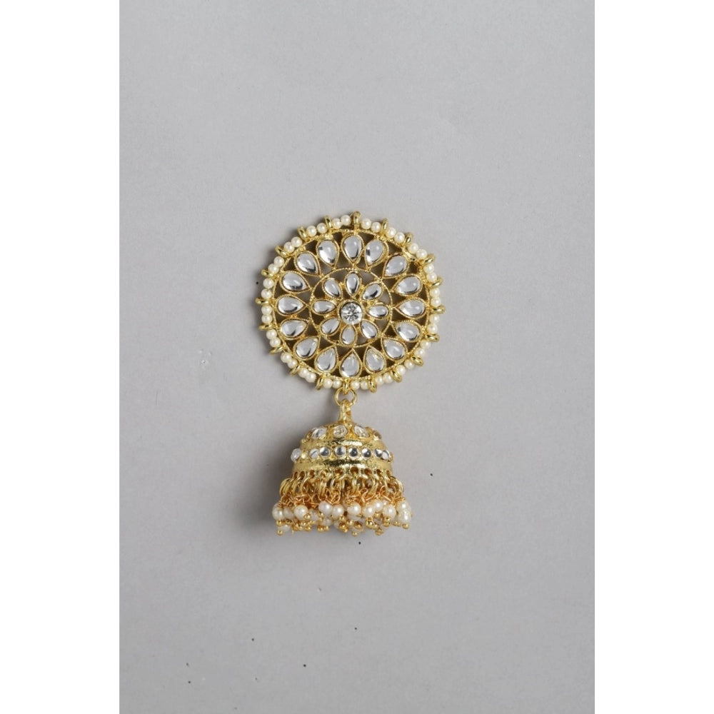 Women's Rose Gold Plated Alloy Earrings (White)