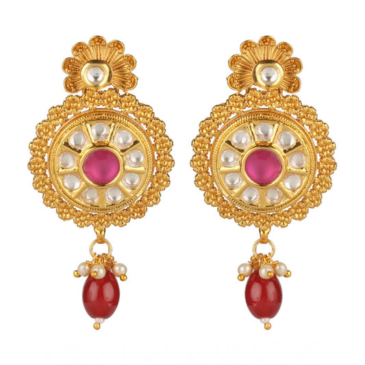 Women's Rose Gold Plated Alloy Earrings (Gold)