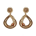 Generic Women's Rose Gold Plated Alloy Earrings (Gold)