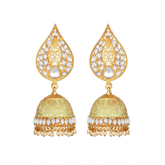 Women's Rose Gold Plated Alloy Earrings (White)