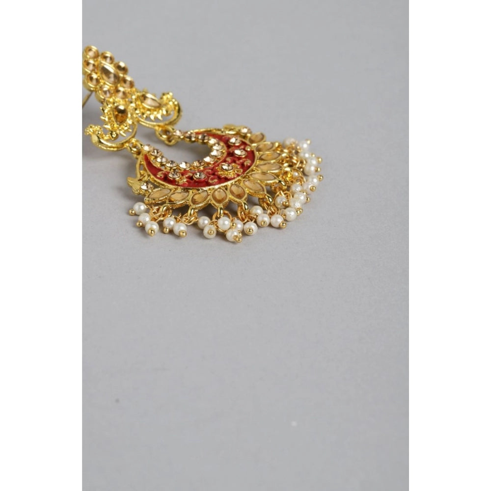 Generic Women's Rose Gold Plated Alloy Earrings (Gold)