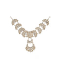 Generic Women's Rose Gold Plated Alloy Matha Patti (White)