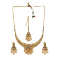 Generic Women's Rose Gold Plated Alloy Necklace &amp; Earings Set (Gold)