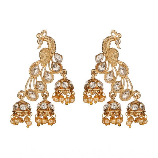 Women's Rose Gold Plated Alloy Earrings (White)
