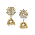 Generic Women's Rose Gold Plated Alloy Earrings (White)