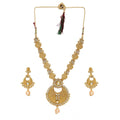 Generic Women's Rose Gold Plated Alloy Necklace &amp; Earings Set (Gold)