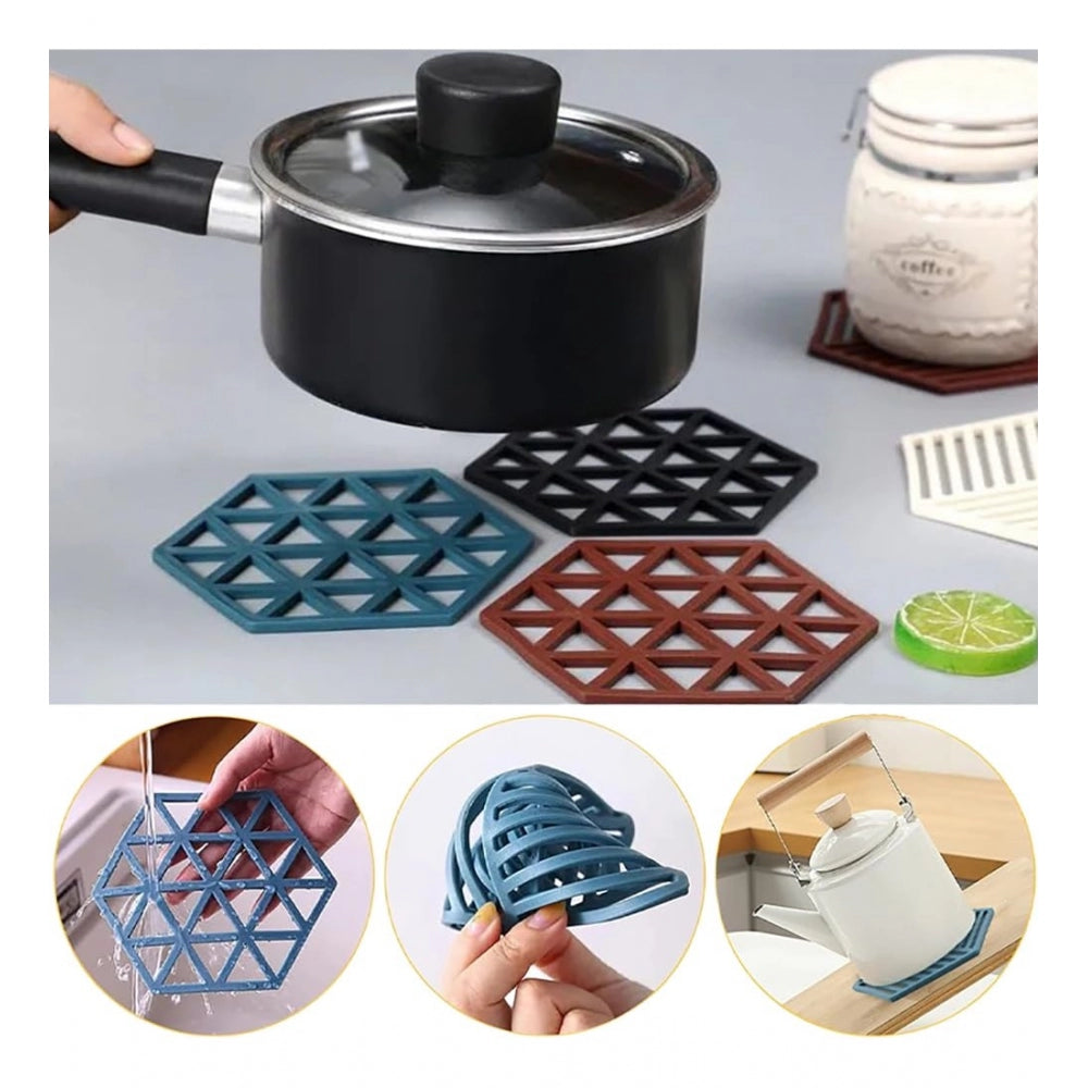 Generic Pack Of_3 Silicone Table Mats Heat Resistant (Assorted)