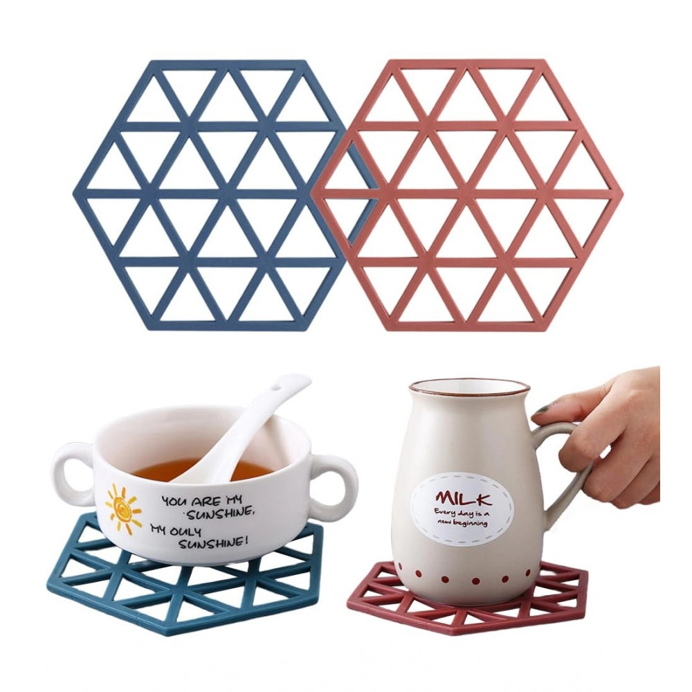 Generic Pack Of_3 Silicone Table Mats Heat Resistant (Assorted)