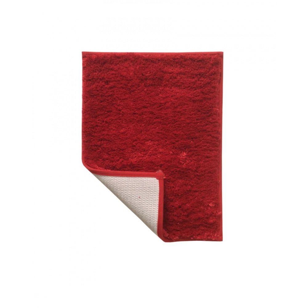 Generic Solid Polyester Bathmat (Red)