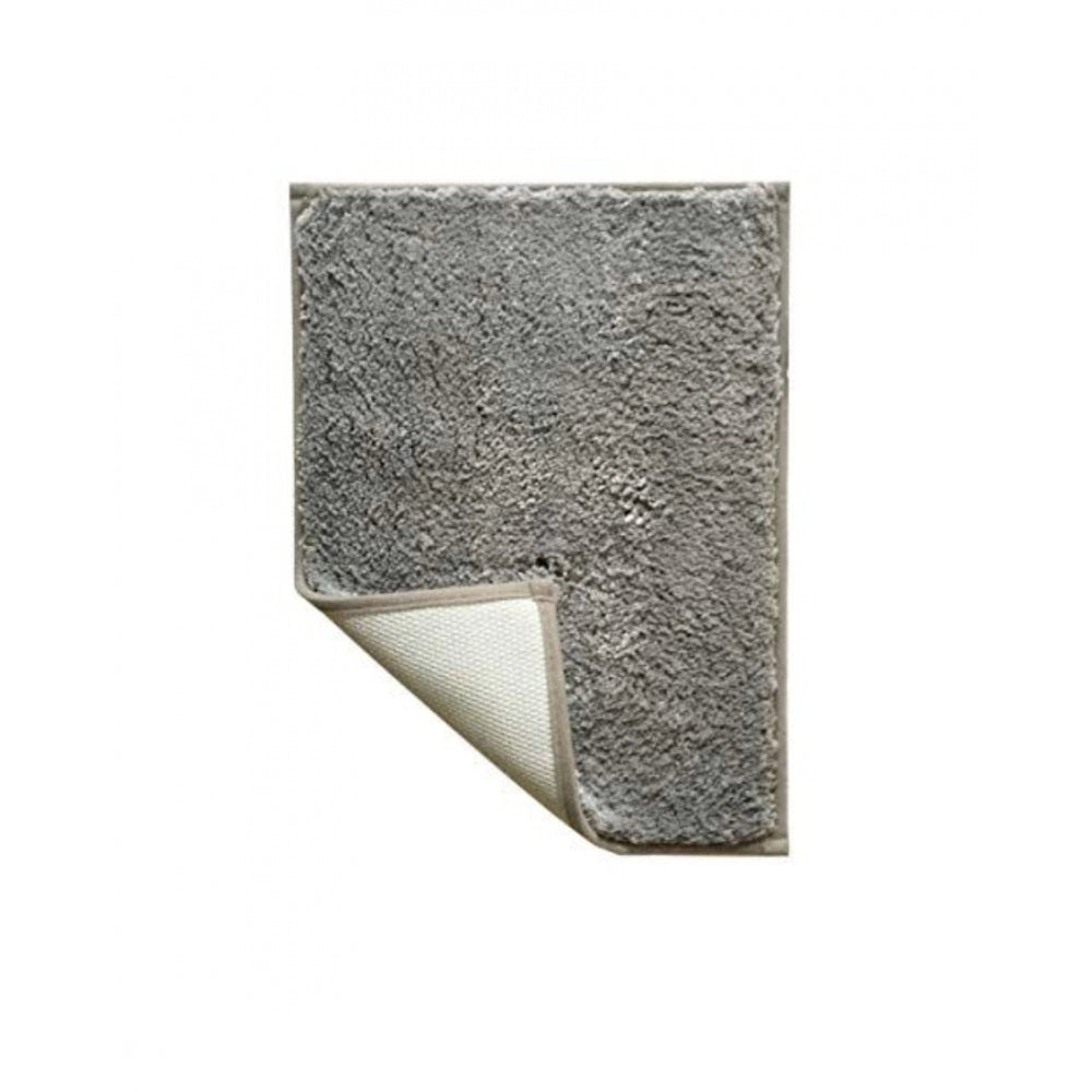 Generic Solid Polyester Bathmat (Grey)