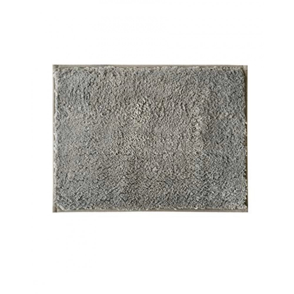 Generic Solid Polyester Bathmat (Grey)