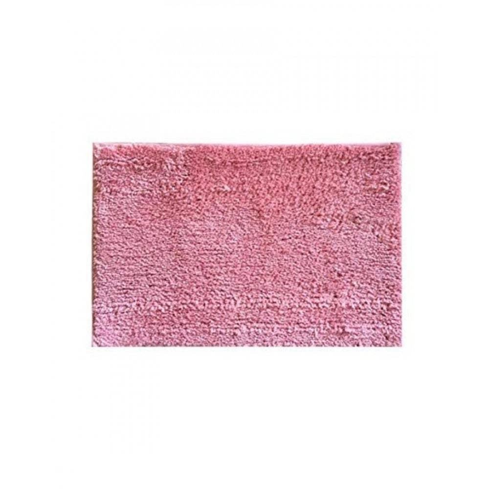 Solid Polyester Bathmat (Pink)