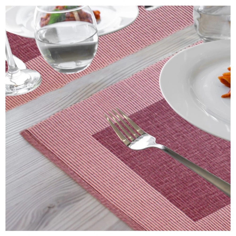 Generic Ribbed Cotton Place Mats Sets (Purple)