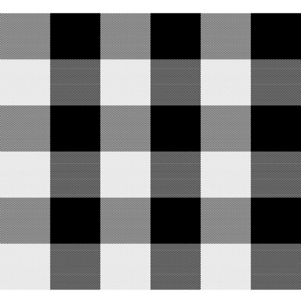 Generic Checked Cotton Place Mats Sets (Black)