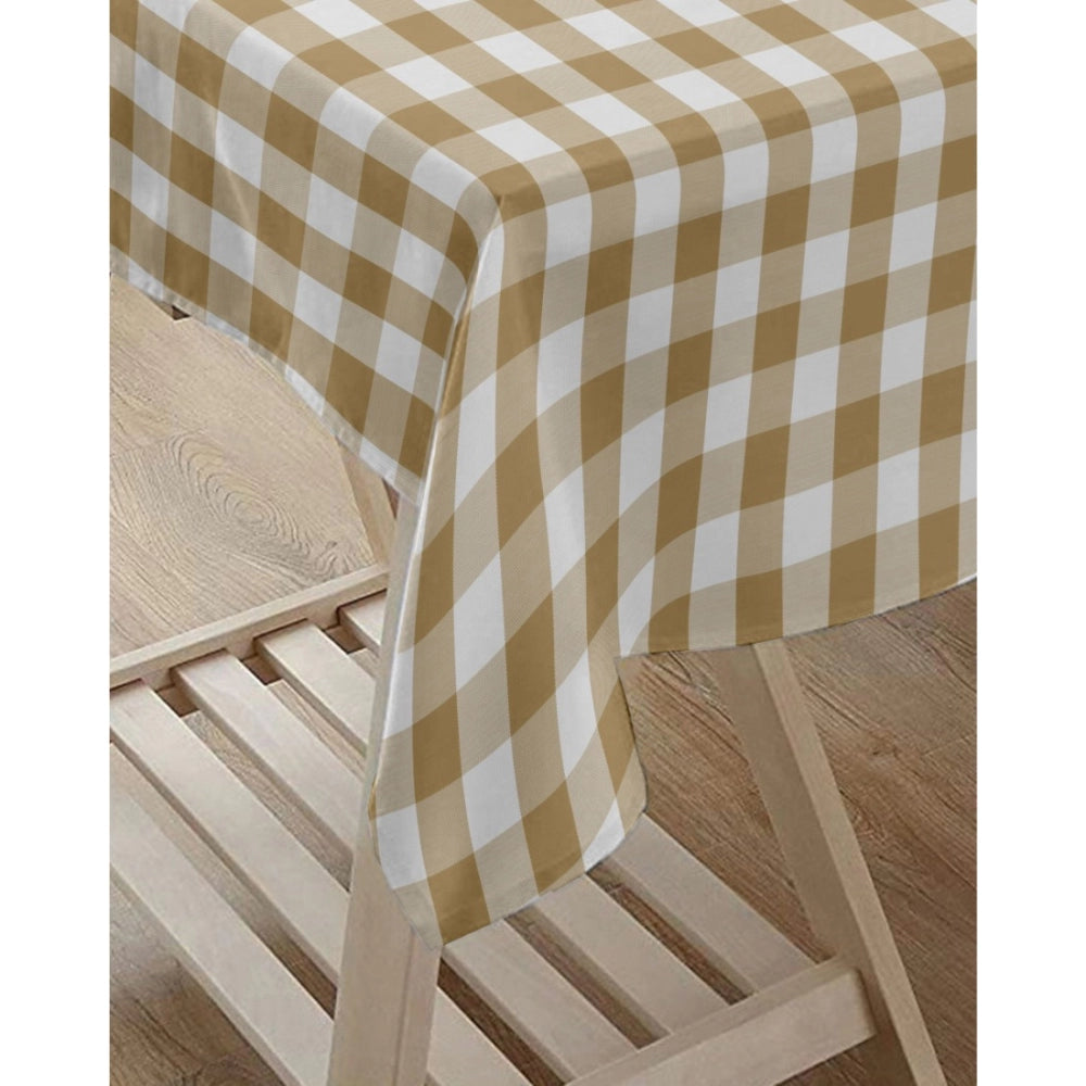 Generic Checked Cotton Checks Table Cloth (Beige)