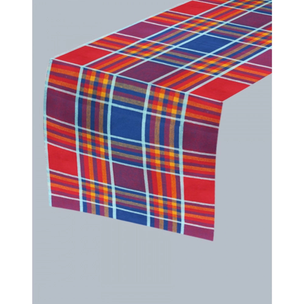 Checked Cotton Table Runners (Multicolor)