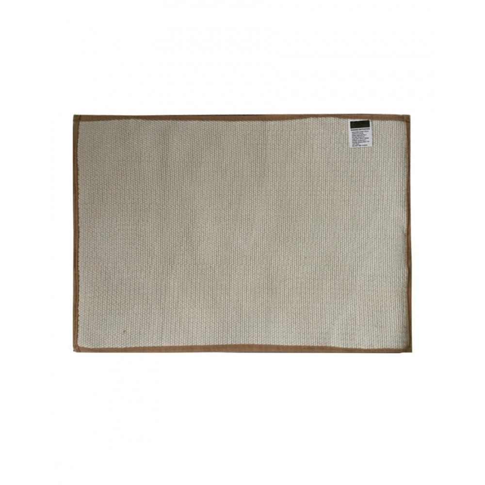 Generic Solid Polyester Bathmat (Beige)