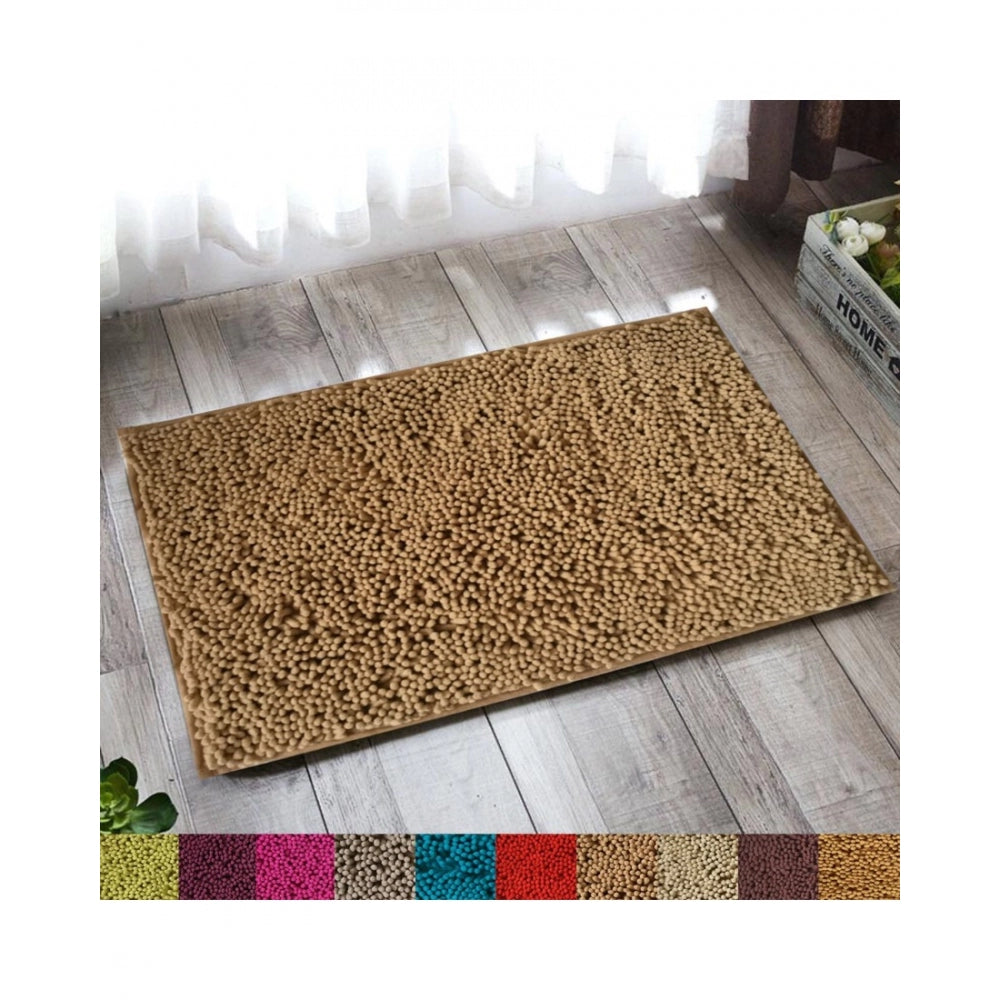 Generic Solid Polyester Bathmat (Beige)