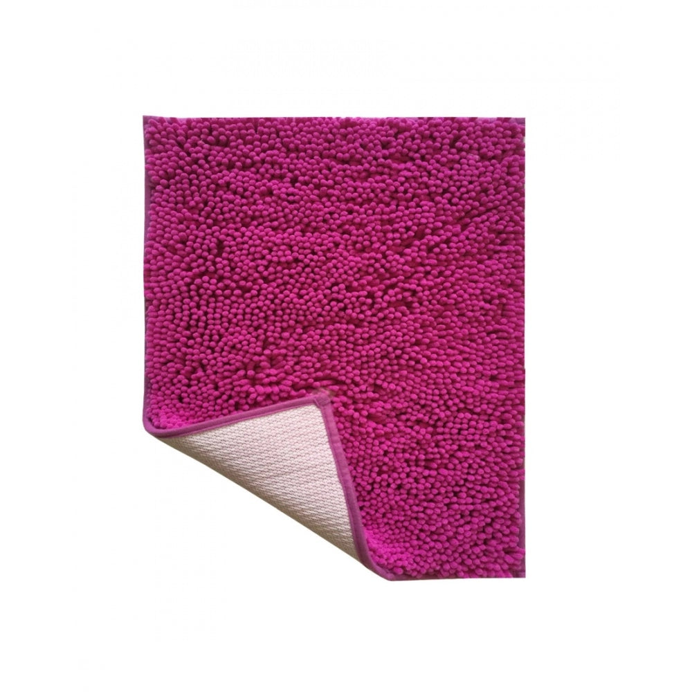 Generic Solid Polyester Bathmat (Pink)