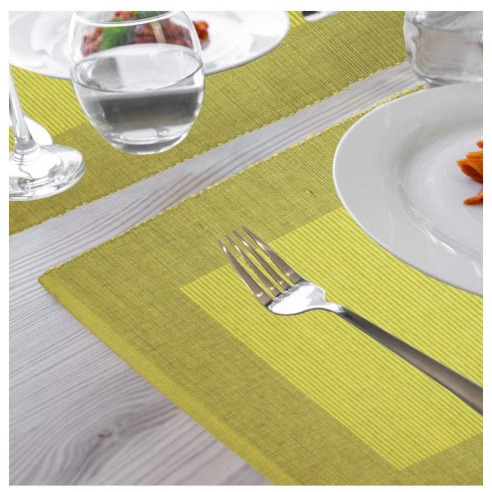 Generic Ribbed Cotton Place Mats Sets (Green)