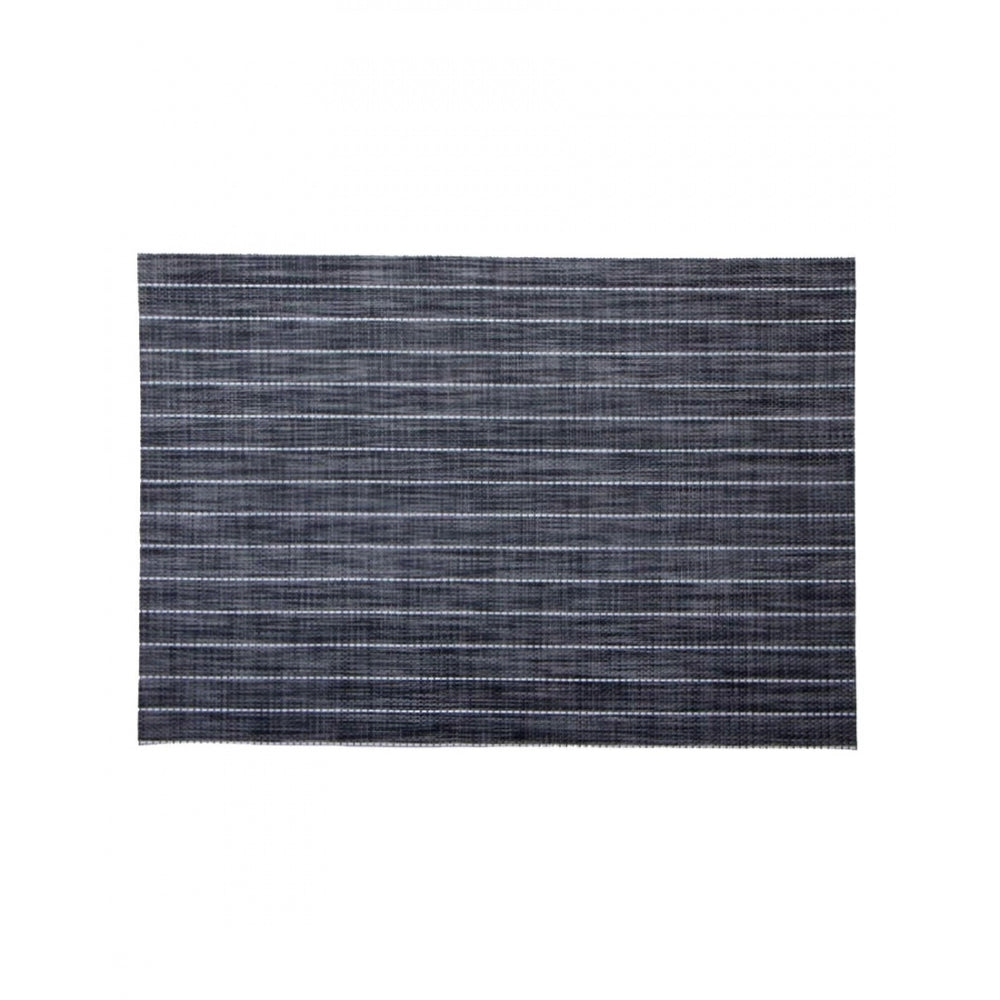 striped Vinyl Place Mats Sets (Black &amp; White)
