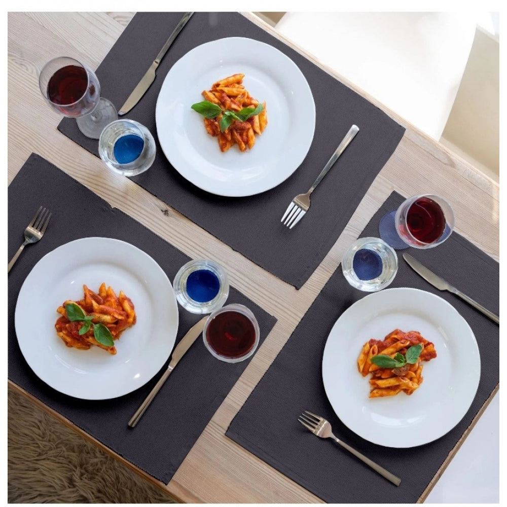 Generic Ribbed Cotton Place Mats Sets (Grey)