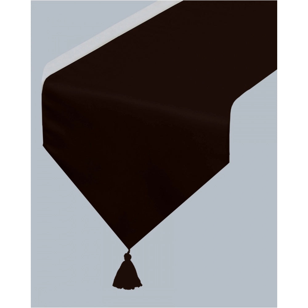 Solid Cotton Table Runners (Dark Brown)