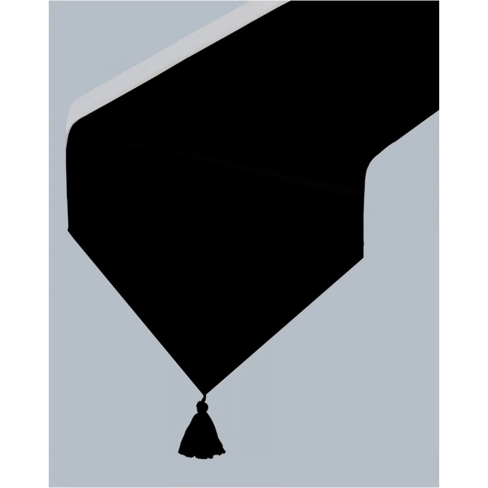 Solid Cotton Table Runners (Black)