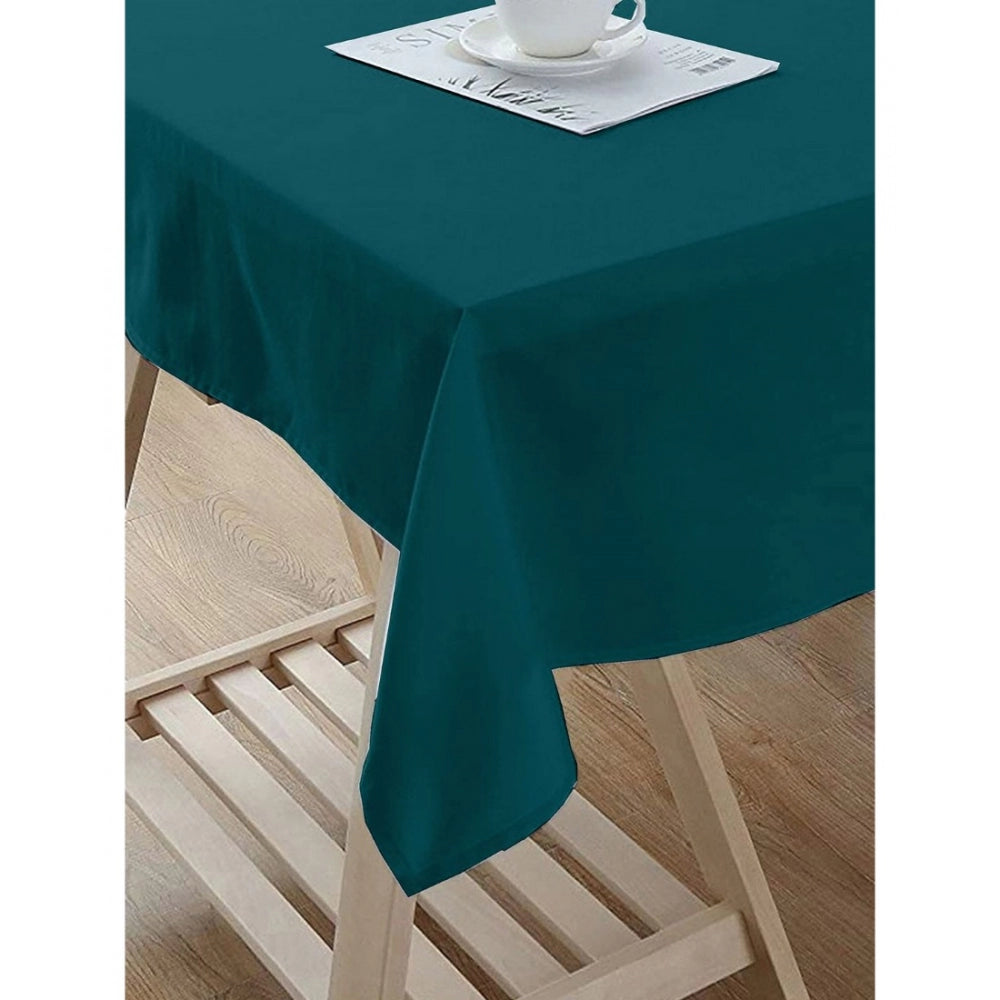 Solid Cotton Plain Table Cloth (Royal Green)