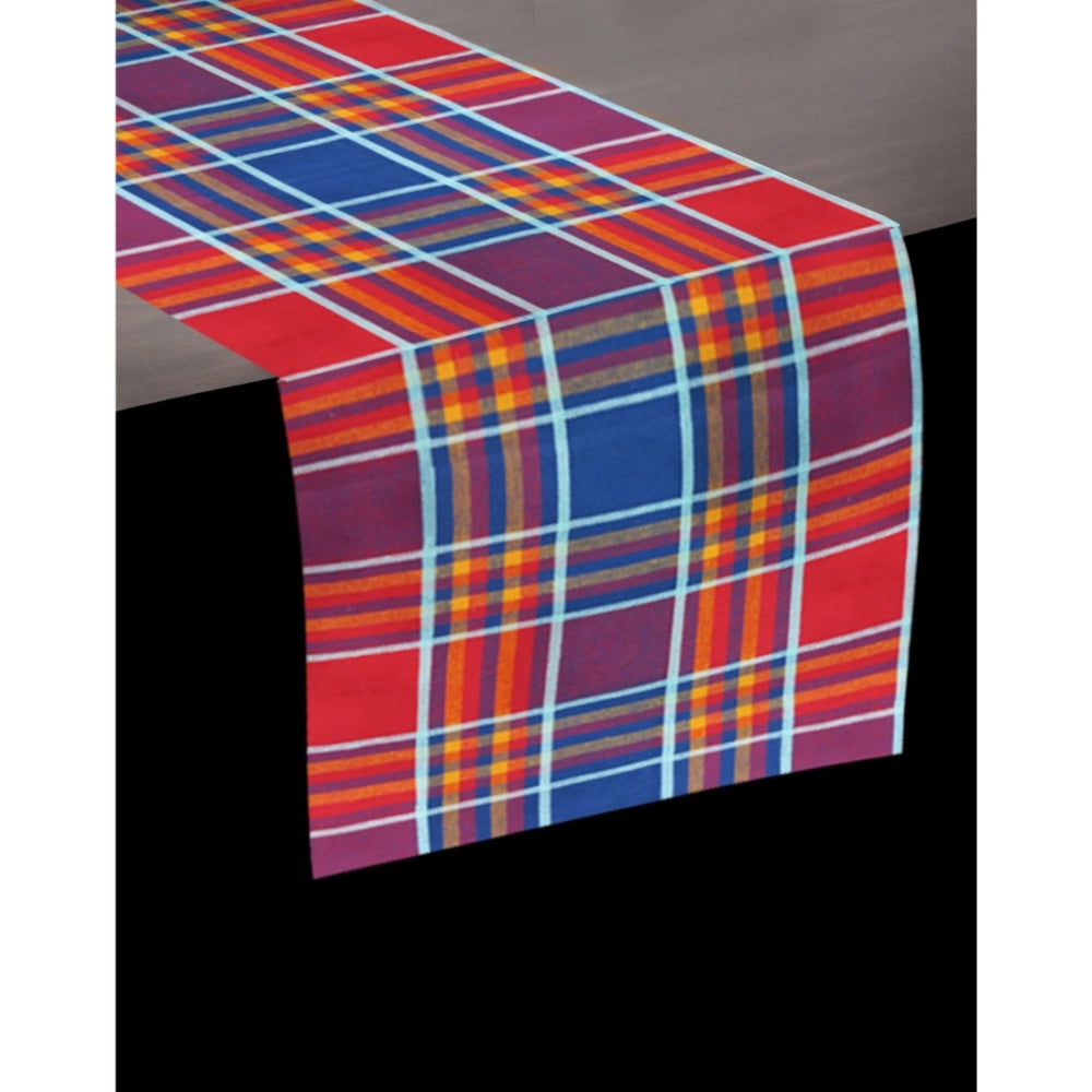 Checked Cotton Table Runners (Multicolor)