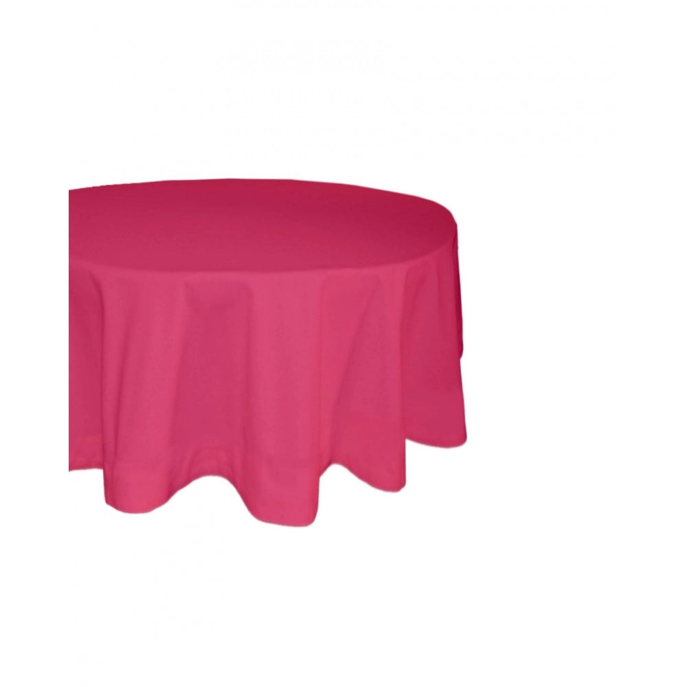 Solid Cotton Plain Table Cloth (Pink)