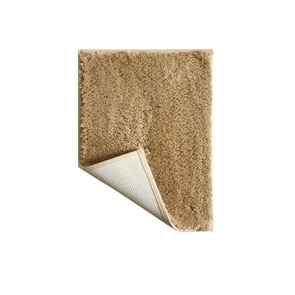 Generic Solid Polyester Bathmat (Beige)