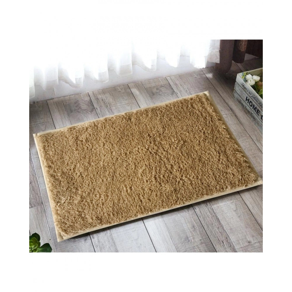 Generic Solid Polyester Bathmat (Beige)