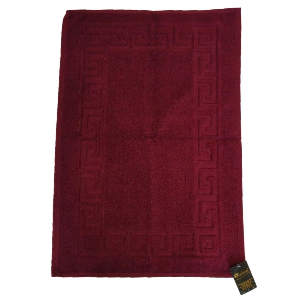 Generic Solid Cotton Hotel Bathmats (Maroon)