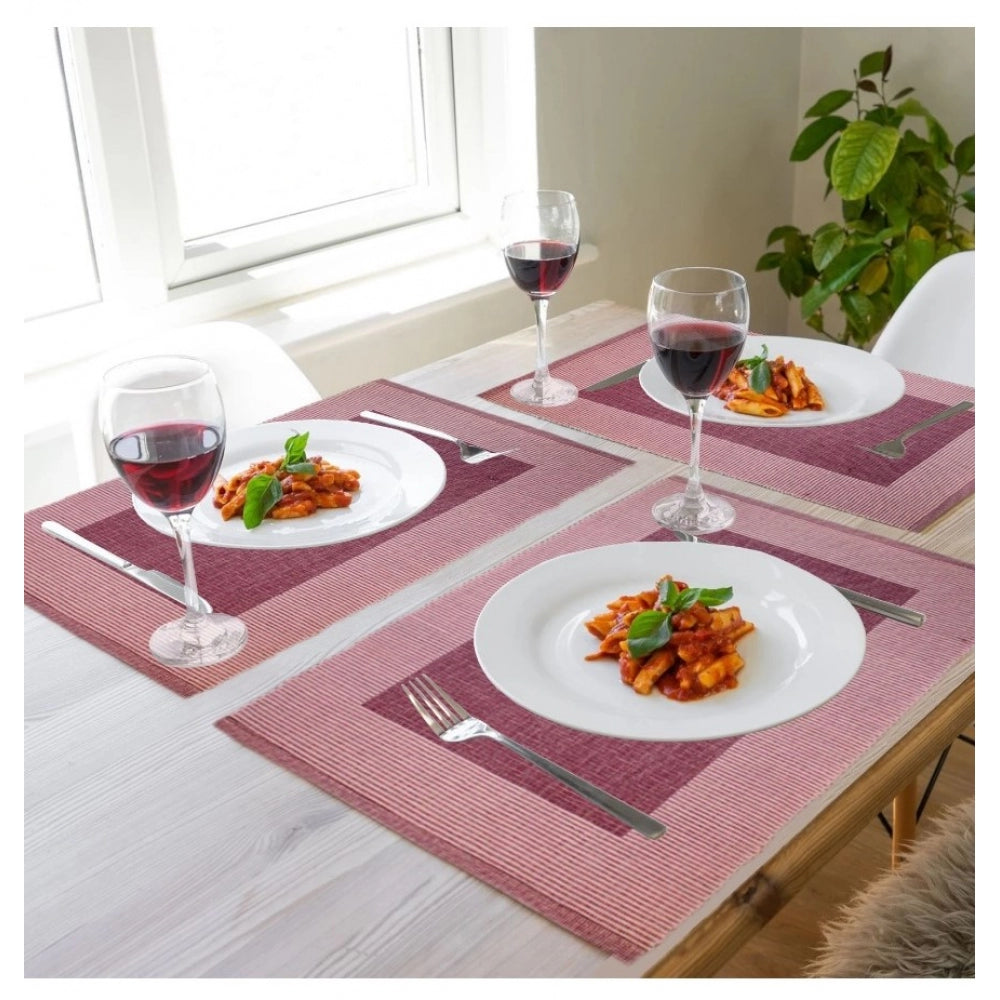 Generic Ribbed Cotton Place Mats Sets (Purple)