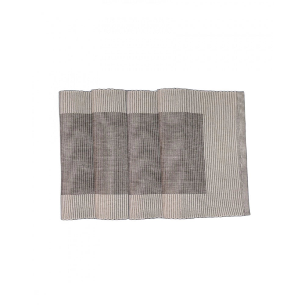Generic Ribbed Cotton Place Mats Sets (Grey)