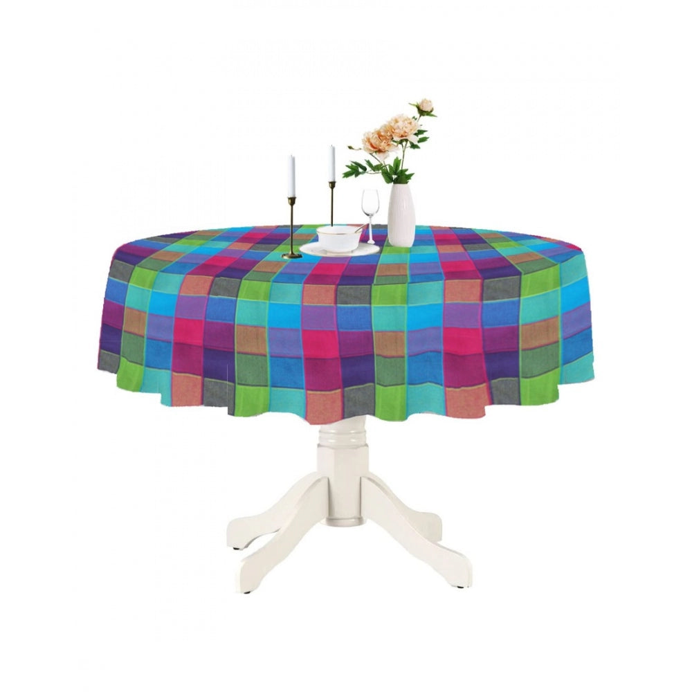 Checked Cotton Checks Table Cloth (Multicolor)