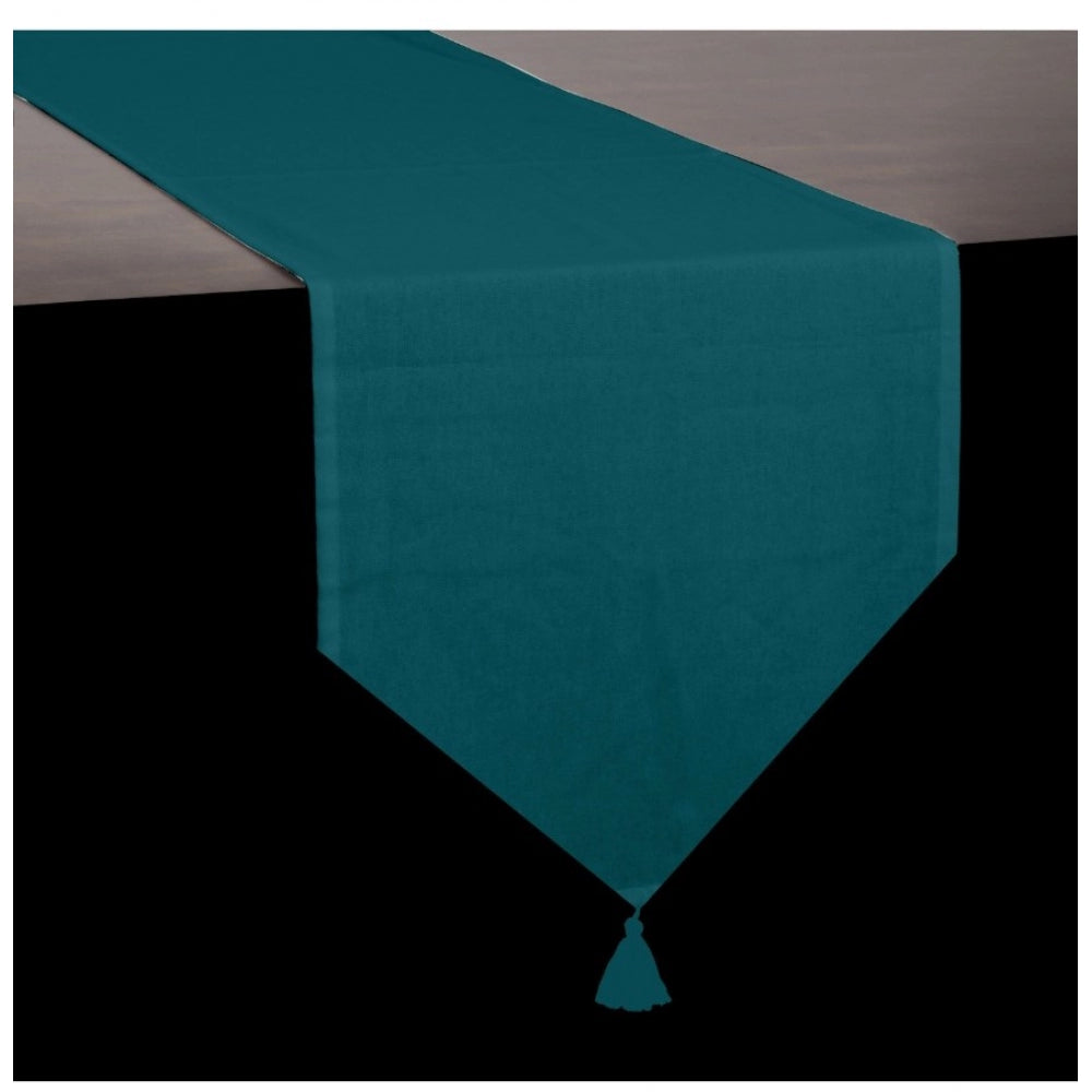 Solid Cotton Table Runners (Royal Green)